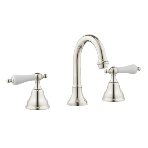 Colonial Kitchen Tapware - Goose Spout - Porcelain Lever