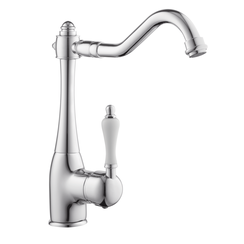 Traditional Kitchen Sink Mixer - Porcelain Lever