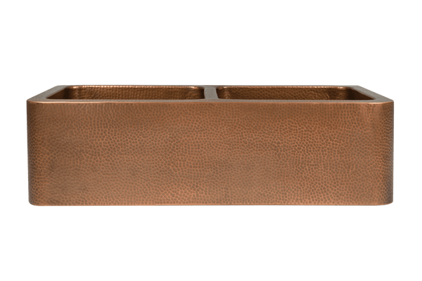 Copper Hammered Double Farmhouse Sink