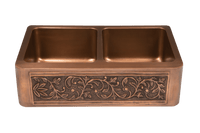 Copper Double Country Sink