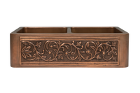 Copper Double Country Sink