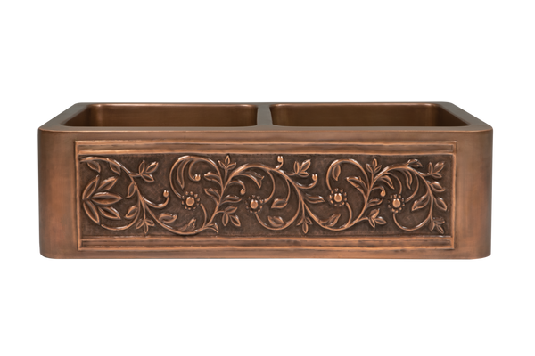 Copper Double Country Sink