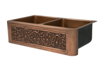 Copper Double Country Sink