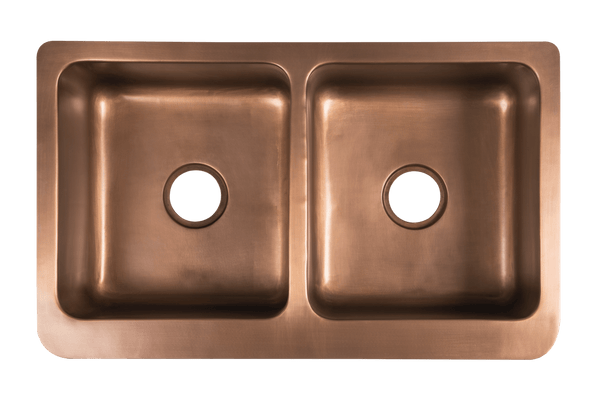 Copper Double Country Sink