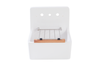 Scullery fireclay cleaner Tub 510 x 390 x 490mm With Tap Holes & Grate