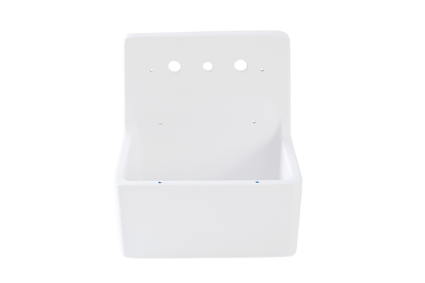 Scullery Wall Hung Fireclay Sink 510 x 390 x 490mm With Tap Holes