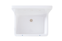Scullery Wall Hung Fireclay Sink 510 x 390 x 490mm With Tap Holes
