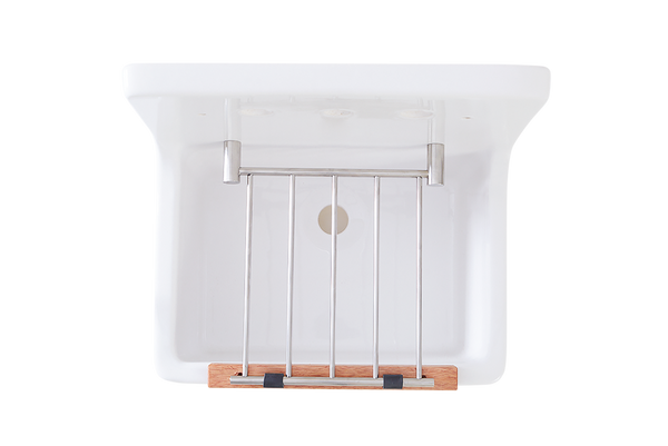 Scullery fireclay cleaner Tub 510 x 390 x 490mm With Tap Holes & Grate