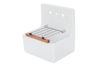 Scullery fireclay cleaner Tub 510 x 390 x 490mm With Tap Holes & Grate