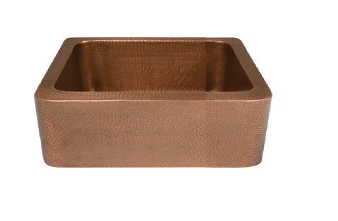 Copper Hammered Farmhouse Sink - 625mm