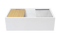 Christmas Special - Farmhouse Sink with Chopping Board, Grid, Grill, Colander & Waste - 762mm