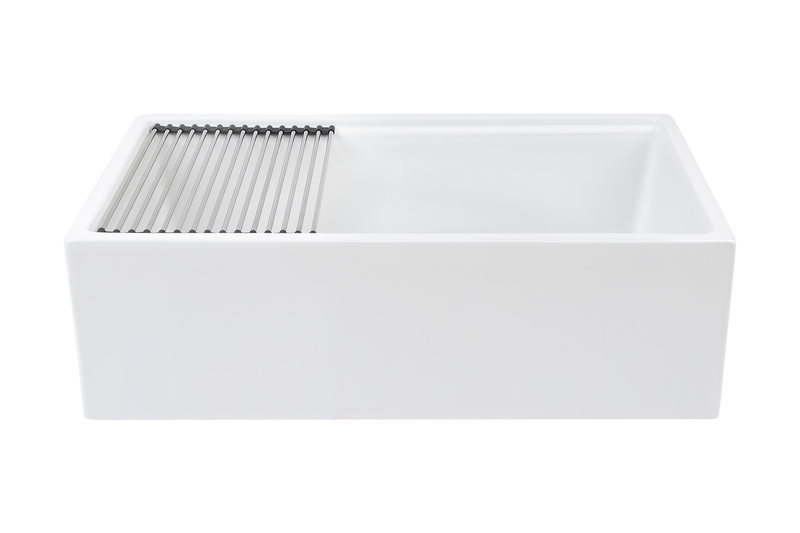 Christmas Special - Farmhouse Sink with Chopping Board, Grid, Grill, Colander & Waste - 762mm