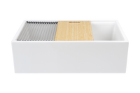 Christmas Special - Farmhouse Sink with Chopping Board, Grid, Grill, Colander & Waste - 762mm