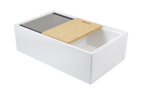 Christmas Special - Double Farmhouse Sink with Chopping Board, Grid, Grill, Colander & Waste - 840mm