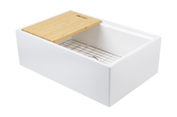 Christmas Special - Farmhouse Sink with Chopping Board, Grid, Grill, Colander & Waste - 762mm