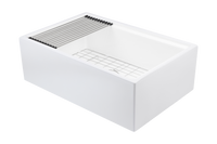 Christmas Special - Farmhouse Sink with Chopping Board, Grid, Grill, Colander & Waste - 762mm