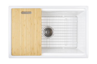 Christmas Special - Fluted Farmhouse Sink with Chopping Board, Grid, Grill, Colander & Waste - 762mm
