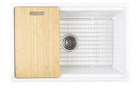 Christmas Special - Fluted Farmhouse Sink with Chopping Board, Grid, Grill, Colander & Waste - 762mm