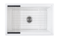 Christmas Special - Farmhouse Sink with Chopping Board, Grid, Grill, Colander & Waste - 762mm