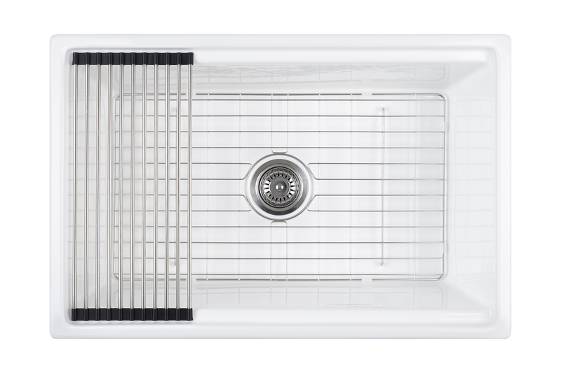 Christmas Special - Farmhouse Sink with Chopping Board, Grid, Grill, Colander & Waste - 762mm