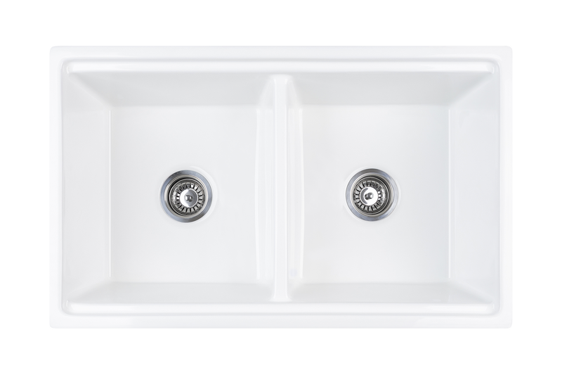 Christmas Special - Double Farmhouse Sink with Chopping Board, Grid, Grill, Colander & Waste - 840mm