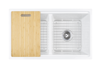 Christmas Special - Fluted Farmhouse Sink with Chopping Board, Grid, Grill, Colander & Waste - 762mm
