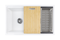 Christmas Special - Fluted Farmhouse Sink with Chopping Board, Grid, Grill, Colander & Waste - 762mm
