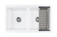 Christmas Special - Double Farmhouse Sink with Chopping Board, Grid, Grill, Colander & Waste - 840mm