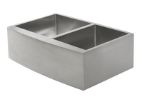 Stainless Steel Double Butler Sink with Offset Bowl - 838mm
