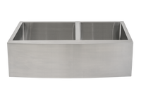 Stainless Steel Double Butler Sink with Offset Bowl - 838mm