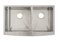 Stainless Steel Double Butler Sink with Offset Bowl - 838mm