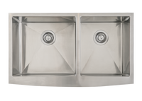Stainless Steel Double Butler Sink with Offset Bowl - 838mm