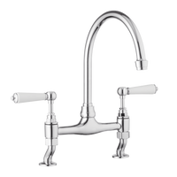 Traditional Kitchen Bridge Mixer Tap - Cross Handles