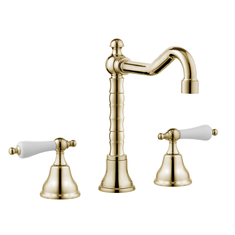 English Lever Kitchen Tap - English Tap Spout - Cross Handles