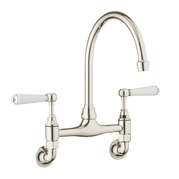 Traditional Kitchen Mixer Wall Mounted - Metal Levers