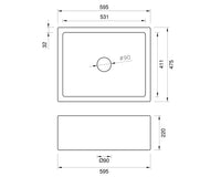 Butler Sink - 595 x 475 x 220mm