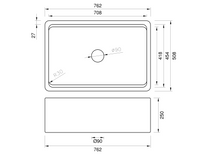 Black Friday Special - Farmhouse Sink with Chopping Board, Grid, Grill, Colander & Waste - 762mm