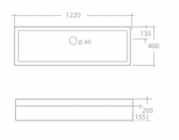 Keddington Sink 1220 x 135 x 205mm