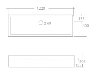 Keddington Sink 1220 x 135 x 205mm