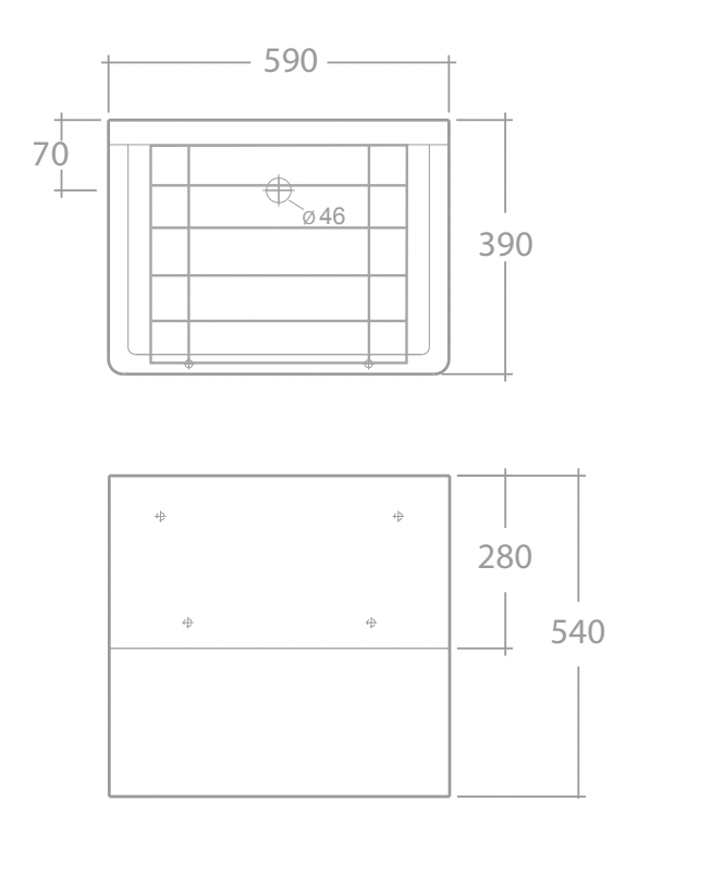 Scullery Cleaners Fireclay Tub 510 x 390 x 490mm