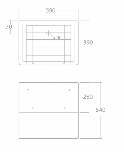 Scullery Cleaners Fireclay Tub 510 x 390 x 490mm