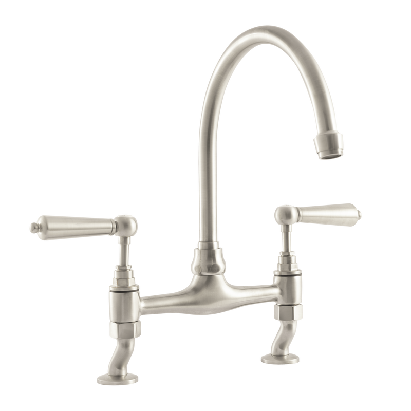 Traditional Kitchen Bridge Mixer Tap - Cross Handles