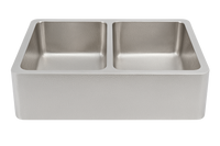Stainless Steel Hammered Double Bowl Sink - 838mm