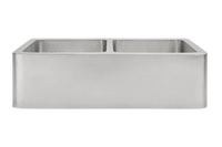Stainless Steel Hammered Double Bowl Sink - 838mm