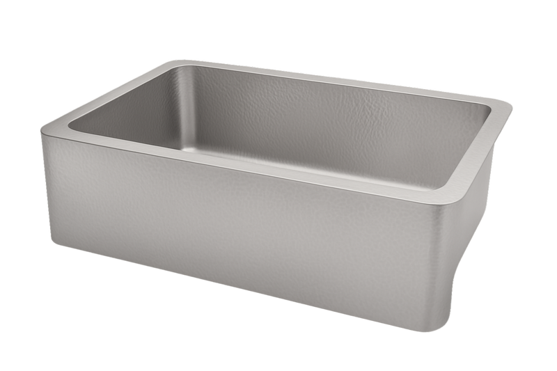 Stainless Steel Hammered Single Bowl Sink - 838mm