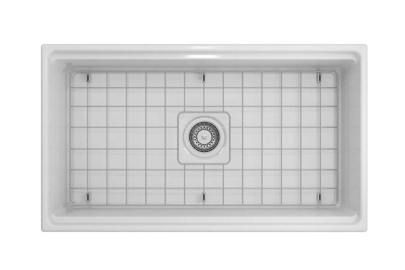 Black Friday Special - Farmhouse Sink with Chopping Board, Grid, Grill, Colander & Waste - 762mm