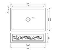 Copper Hammered Sink Large