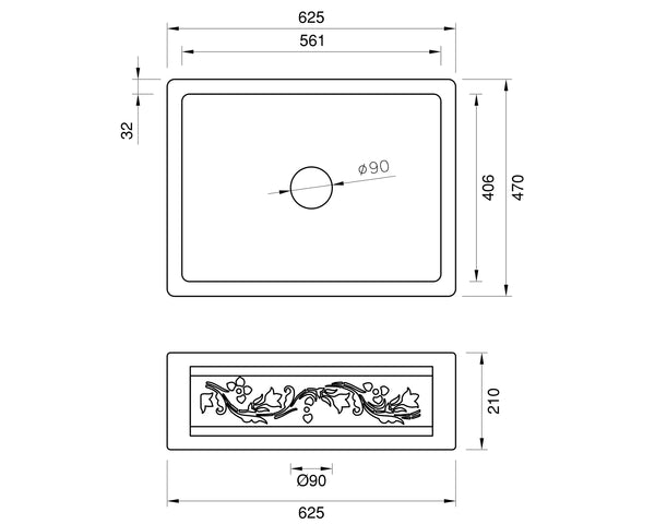 Copper Country Farmhouse Sink - 625