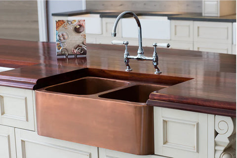 Copper Double Butler Sink