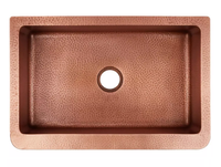 Copper Hammered Sink Small
